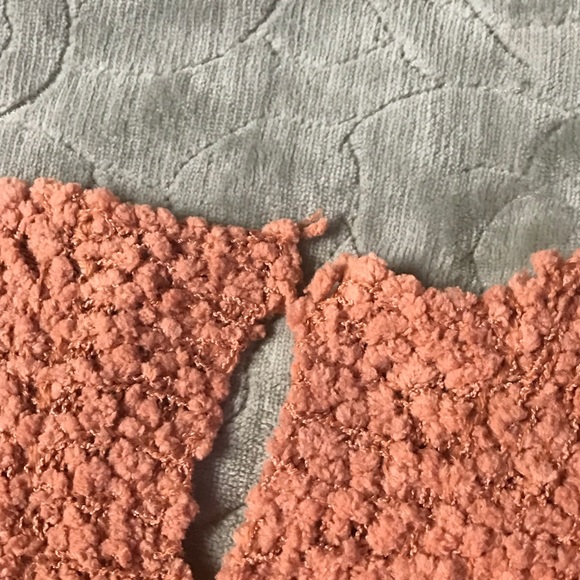 Rust Chunky Knit Popcorn Cardigan Sweater - Picture 2 of 3